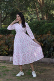 Breezy Blush Pure Cotton Dress With Pocket