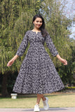 Midnight Swirl Pure Cotton Dress With Pocket