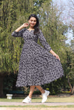 Midnight Swirl Pure Cotton Dress With Pocket