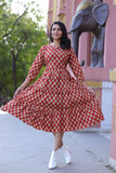 Jugnu Pure Cotton Dress With Pocket