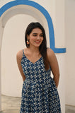 Ocean Mist Pure Cotton Sleeveless Dress