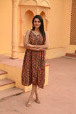 Berry Twist Pure Cotton Sleeveless Dress
