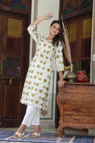 Lemon Meadow Pure Cotton Long Kurti