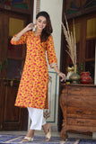 Saffron Spirit Pure Cotton Long Kurti