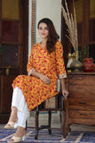 Saffron Spirit Pure Cotton Long Kurti