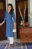 Sapphire Sky Pure Cotton Long Kurti