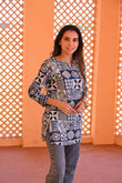 Indigo Aura Pure Cotton Short Kurti
