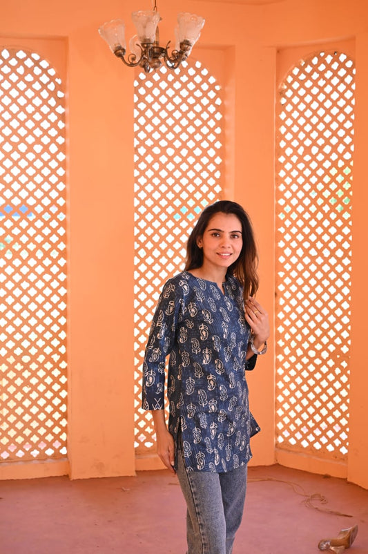 Sapphire Story Pure Cotton Short Kurti