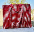 Rangrez Red Quilted Tote Bag with Zip