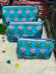 Island Leaf Set of 3 Pouches