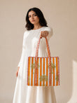 Tropical Tote Bag with Zip: 16 inches