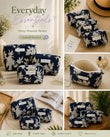 The Midnight Bloom Set of 3 Pouches