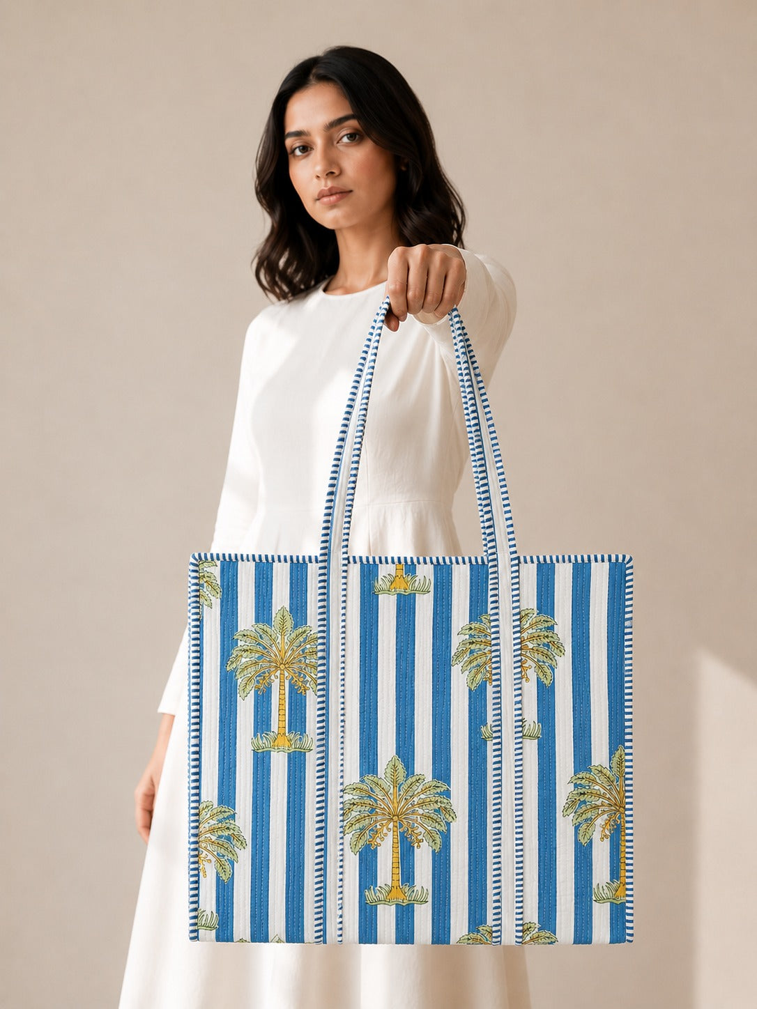 Twilight Bloom Tote Bag with Zip