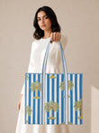 Twilight Bloom Tote Bag with Zip