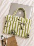 Green Forest · Quilted Cotton Laptop Sleeve