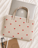 Blush Heart · Quilted Cotton Laptop Sleeve