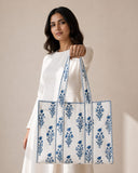 Blue Petal Bag with Zip