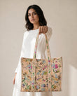 Beige Garden Bag with Zip