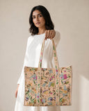 Beige Garden Bag with Zip