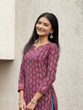 Cherry Bloom Pure Cotton Short Kurti