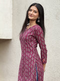 Cherry Bloom Pure Cotton Short Kurti