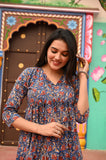 Tricolor Bloom Pure Cotton Short Kurti