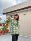 Floral Pure Cotton Short Kurti