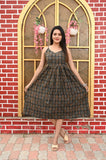 Olive Haze Pure Cotton Sleeveless Dress