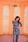 Mystic Indigo Pure Cotton Short Kurti