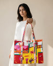Coastal Beach Tote Bag with Zip