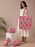Blush Oasis Tote Bag with Zip