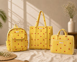 Yellow Heartthrob Tote Bag with Zip