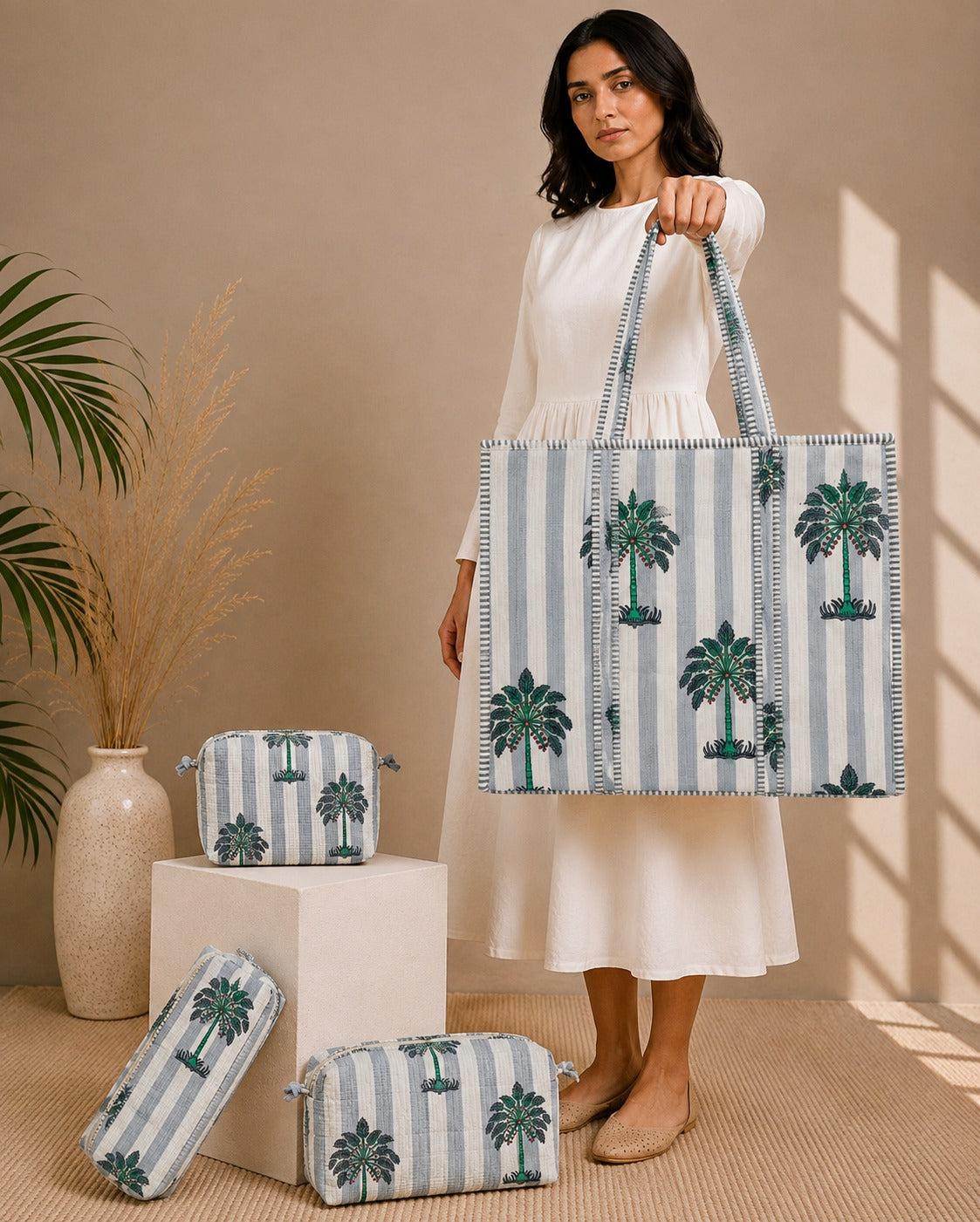 Blossom Bloom Tote Bag with Zip