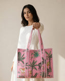 Jungle Glow Tote Bag with Zip