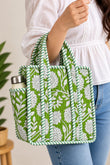 Mint Green · Quilted Cotton Tote Bag