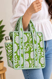 Mint Green · Quilted Cotton Tote Bag