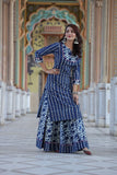 Bindiya — Hand-Block Pure Cotton Skirt & Kurti Set