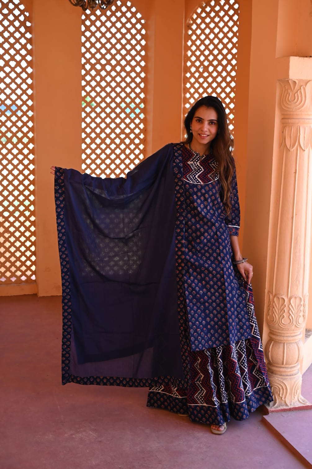 Lehariya — with dupatta