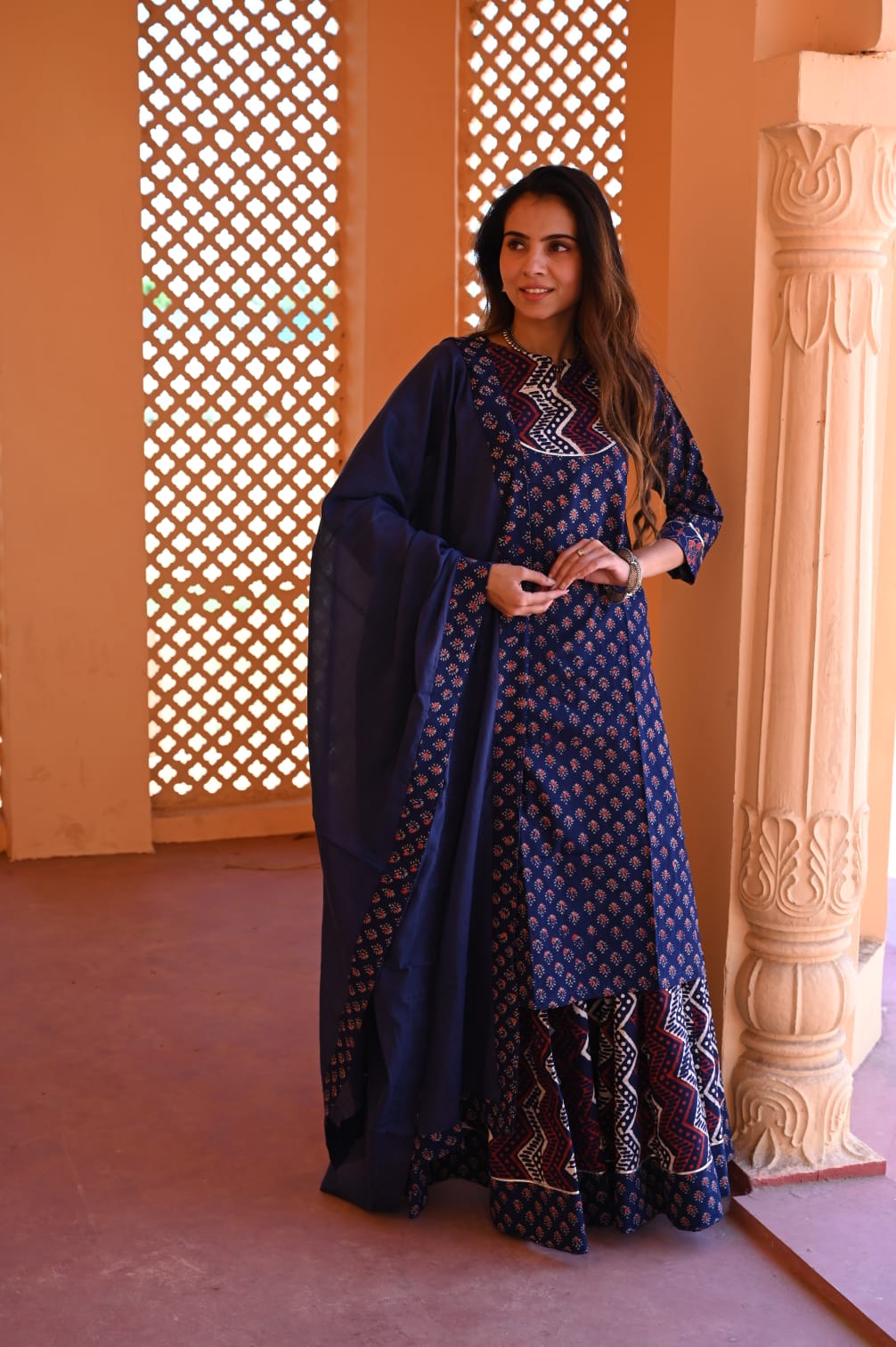 Lehariya — with dupatta