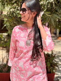 Pink Haze Pure Cotton Short Kurti