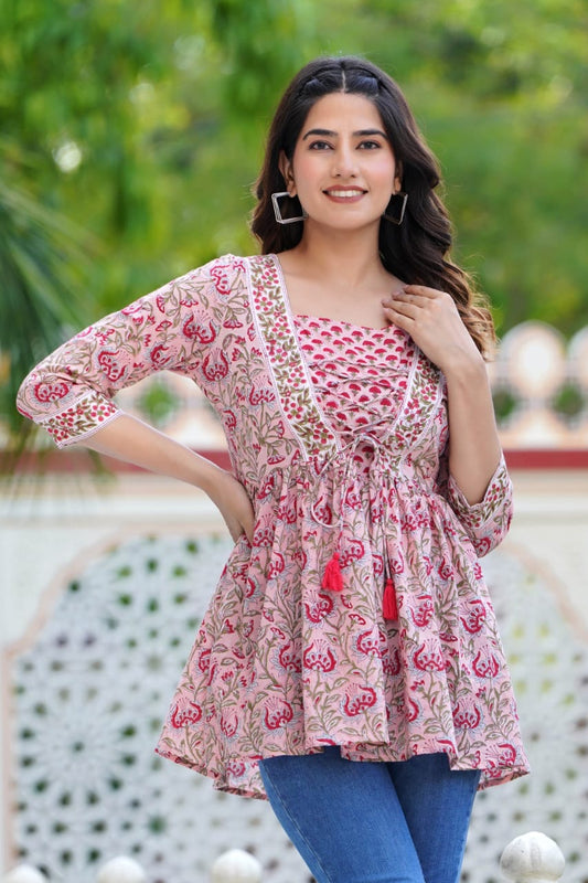 Pure Cotton Short Kurti
