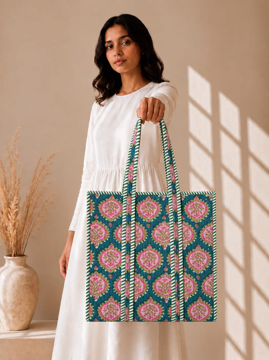 Aesthetic Tote Bag with Zip