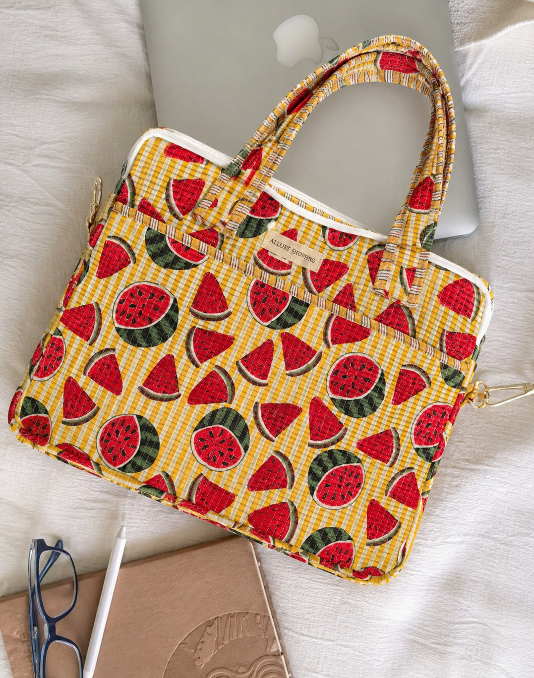 Watermelon Special · Quilted Cotton Laptop Sleeve