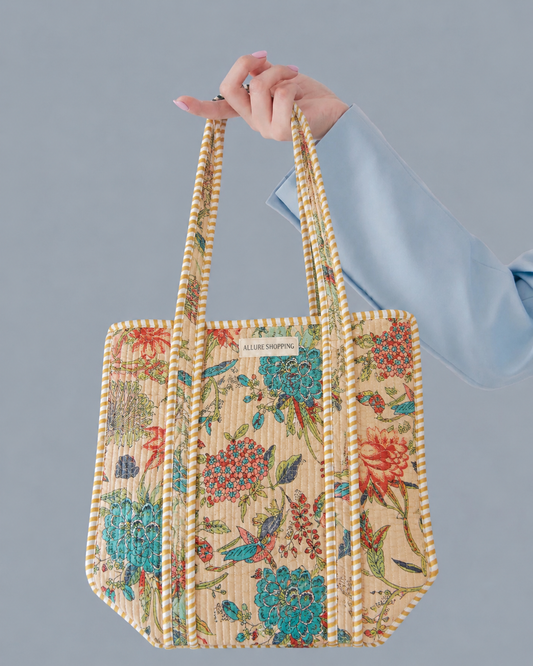 Bagh-e-Bahar · Quilted Cotton Tote Bag