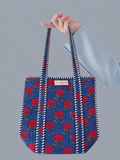 Midnight Blue · Quilted Cotton Tote Bag