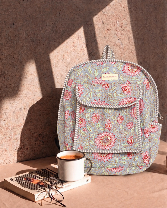 Rosette · Quilted Cotton Backpack