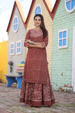 Gulnaar — Hand-Block Pure Cotton Skirt & Kurti Set