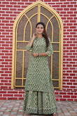 Hariyali — Hand-Block Pure Cotton Skirt & Kurti Set
