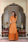 Kesariya — Hand-Block Pure Cotton Skirt & Kurti Set