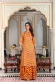 Kesariya — Hand-Block Pure Cotton Skirt & Kurti Set